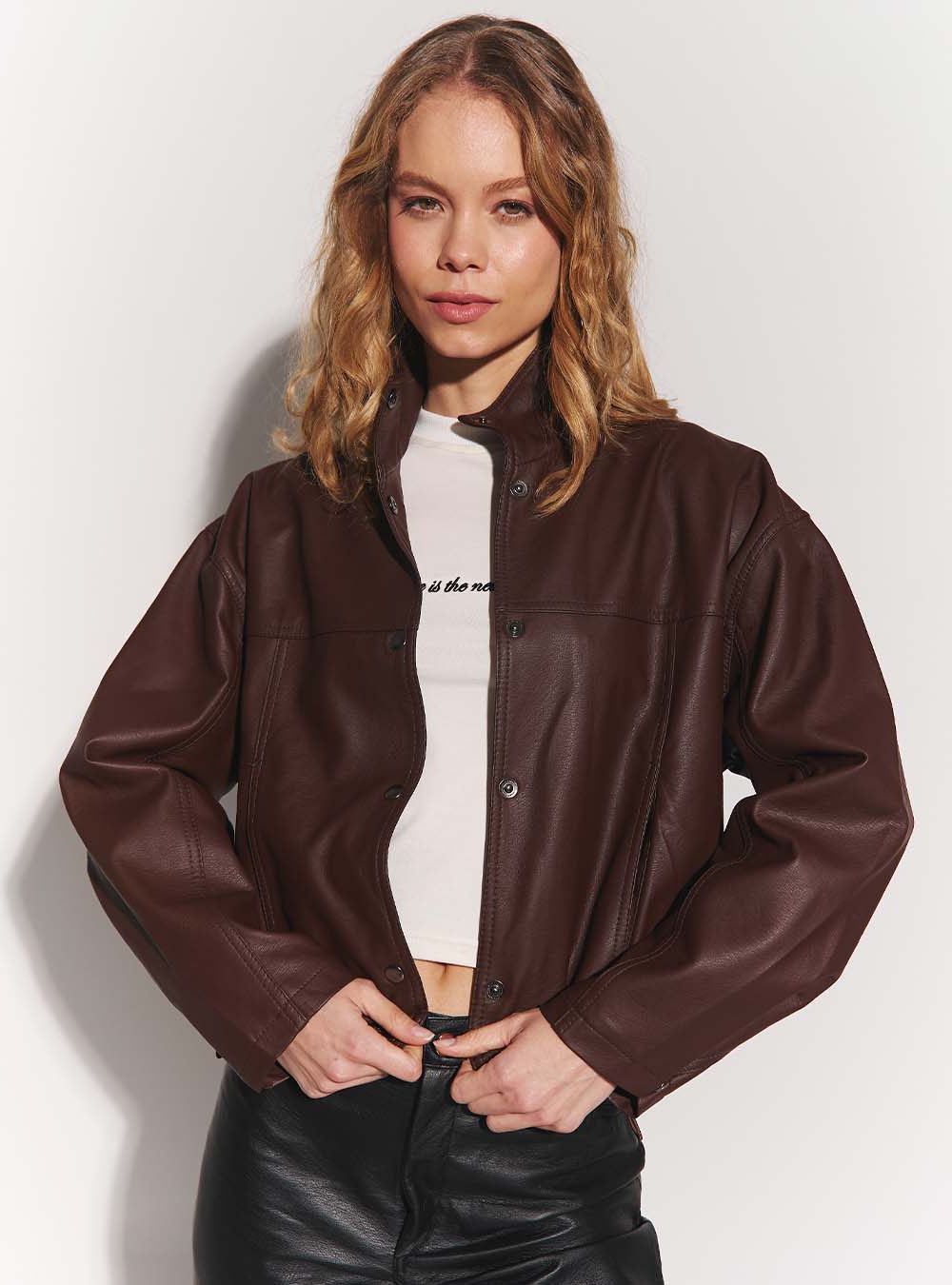 Chaqueta bomber cropped