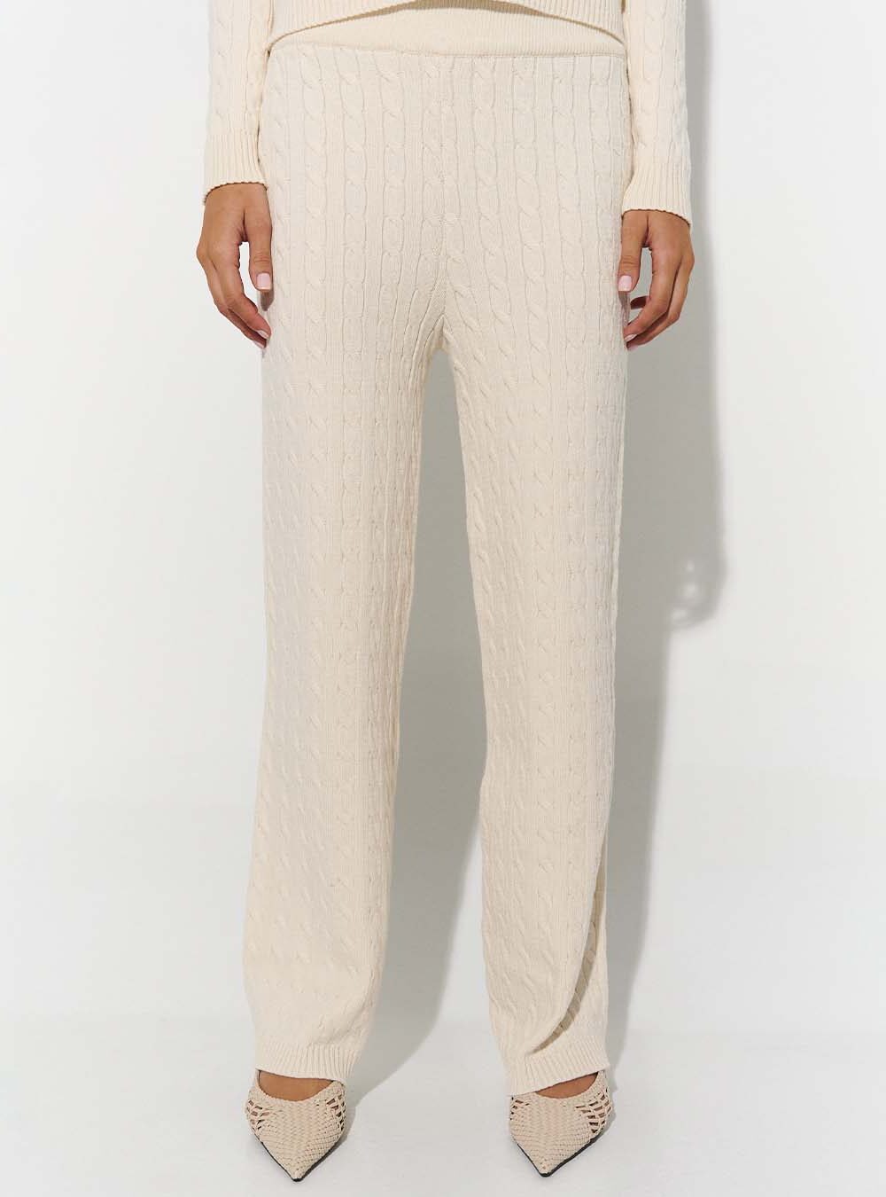 Pantalón trenzado tejido