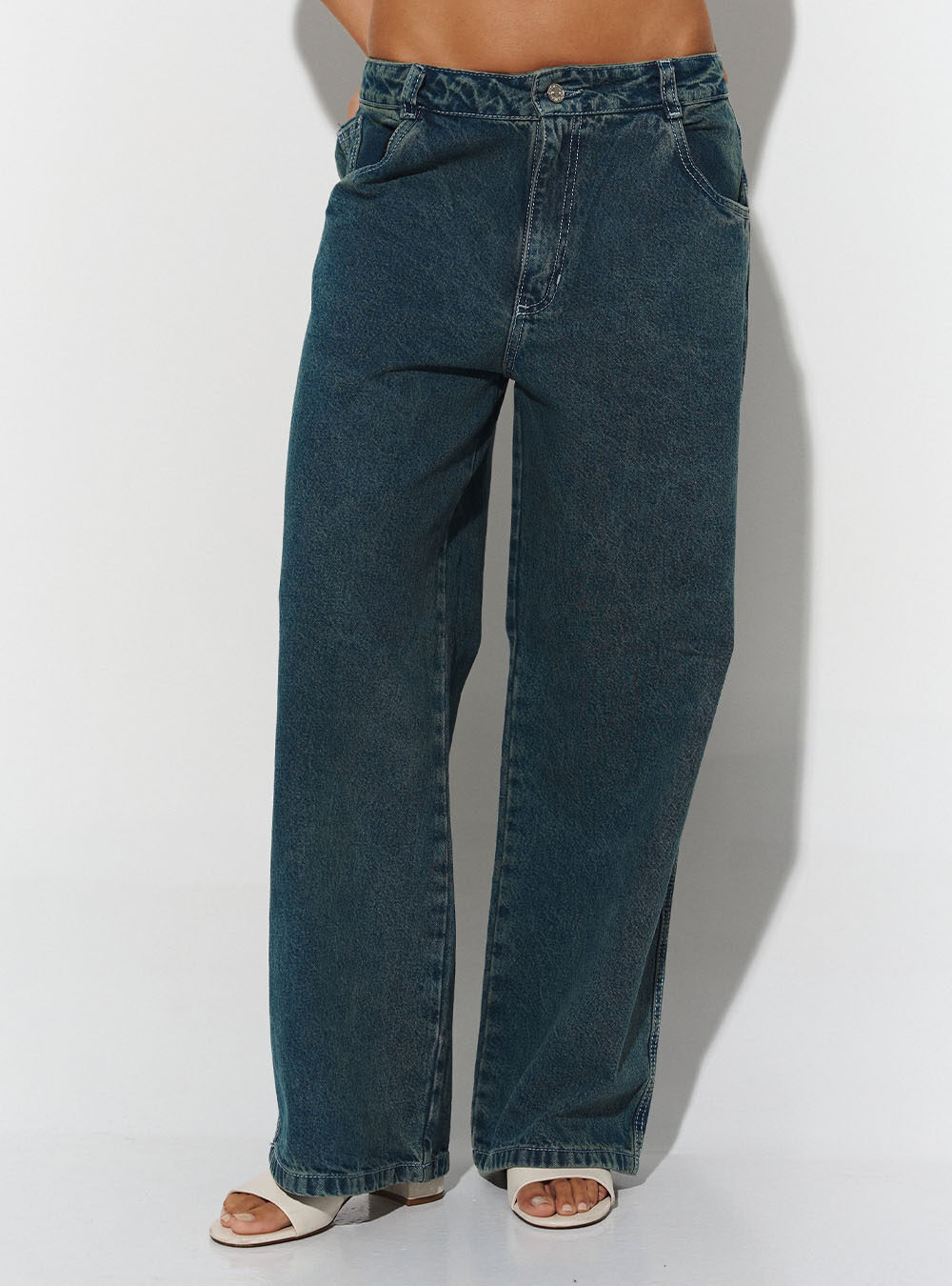Jean wide leg simetría