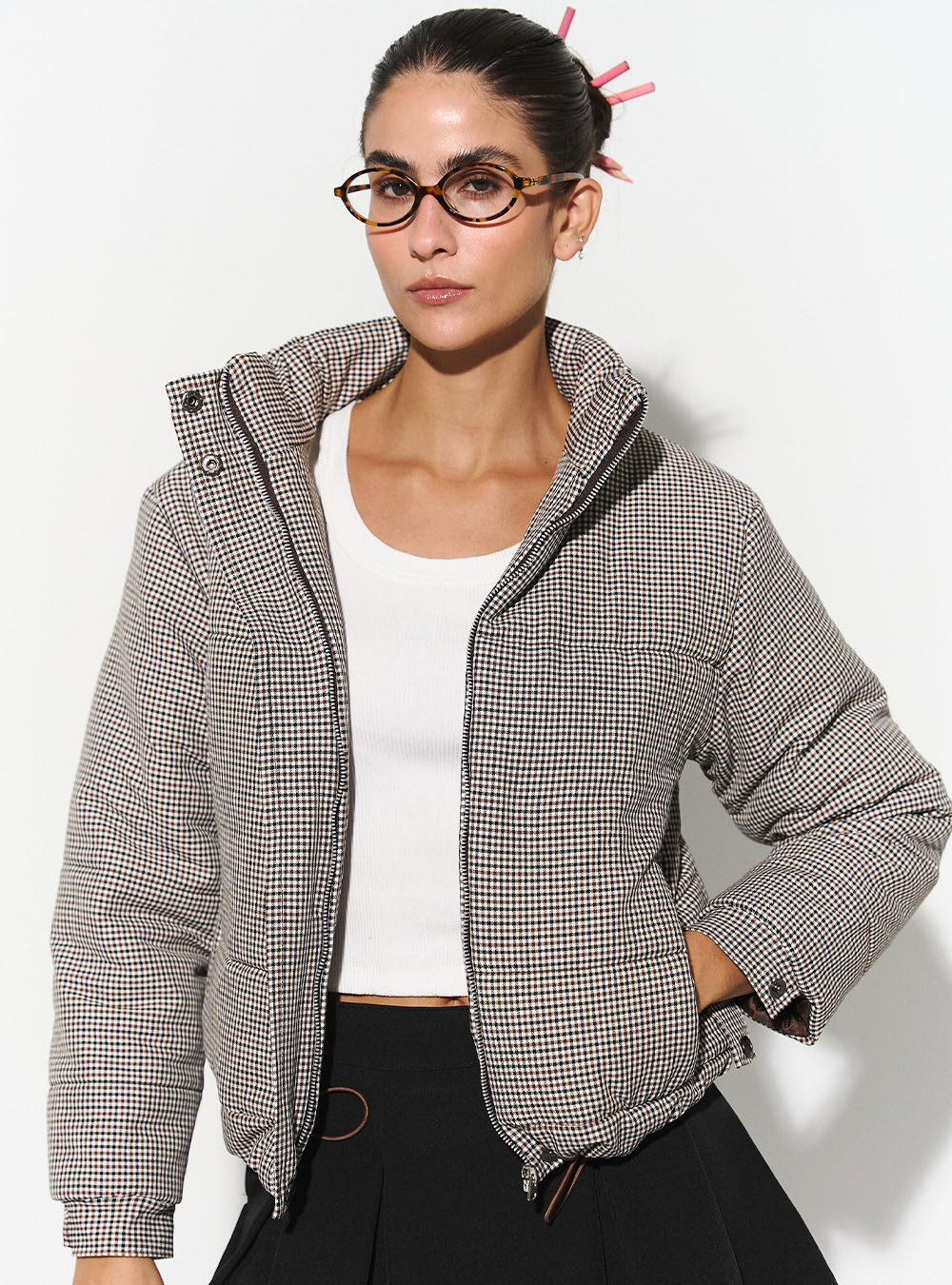 Chaqueta puffer trama
